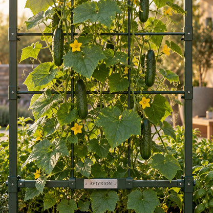 Modular Climbing Trellis detail with Aviyrion branding