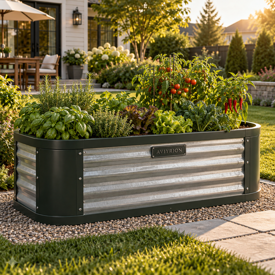 Galvanized Raised Garden Bed by Aviyrion