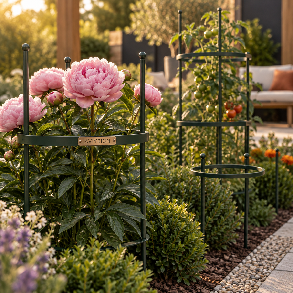 Plant Support Rings & Stakes by Aviyrion