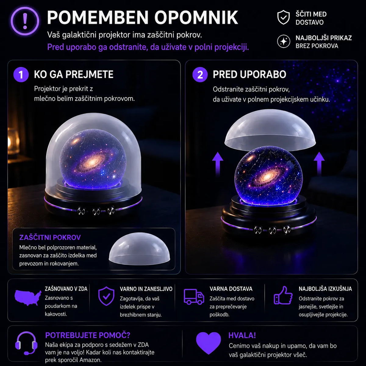 🌌 5D холографски проектор за звезди Comauo®